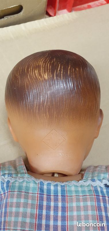 Beau Baigneur SNF En Celluloid – Poupée Ancienne Non Marquée, 35 Cm