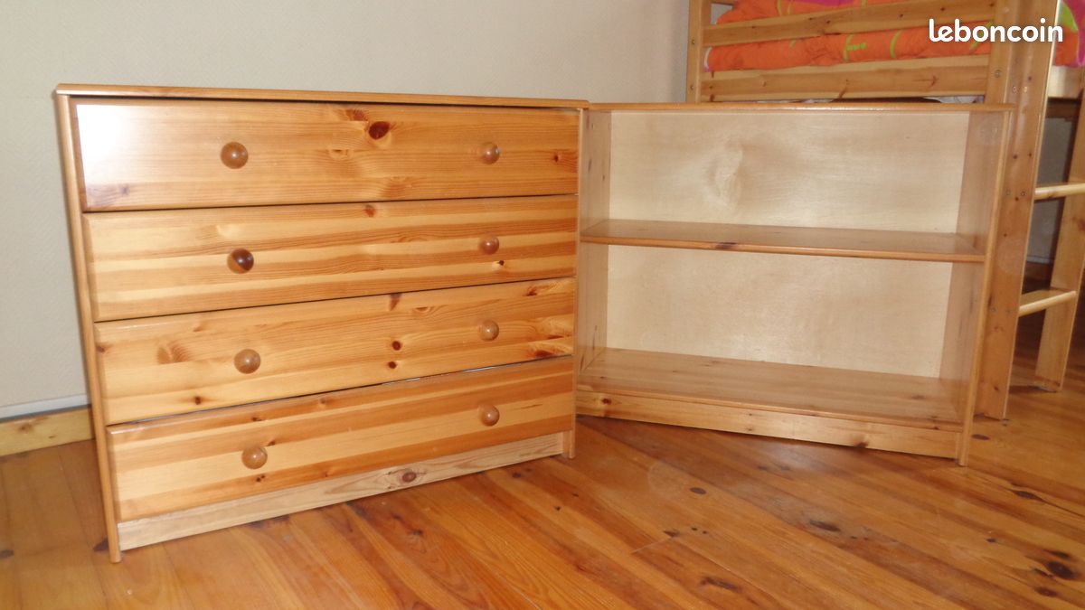 Lit bureau en pin (image 2)