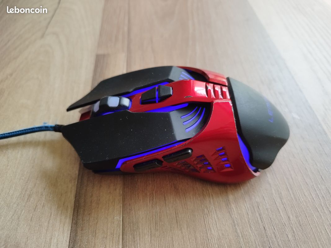 Souris Gaming Lemec - Noire, Rouge (image 3)