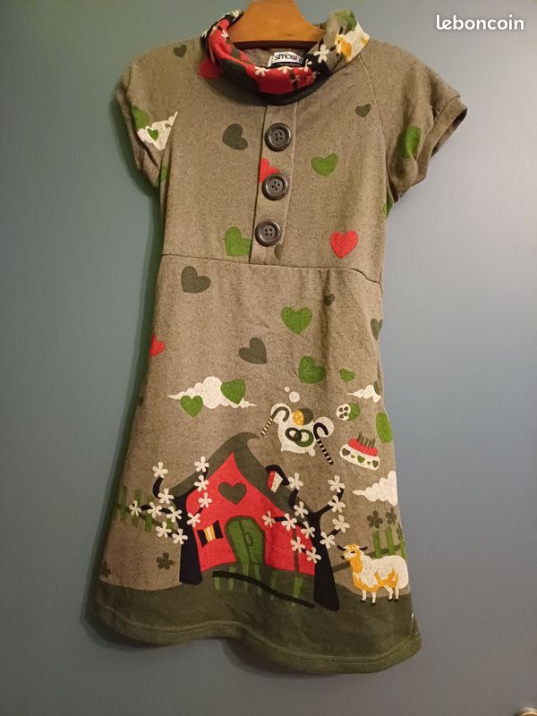 Robe Smash Taille 36 Multicolore - Style évasé, Longueur Genou, Occasion Très Bon état