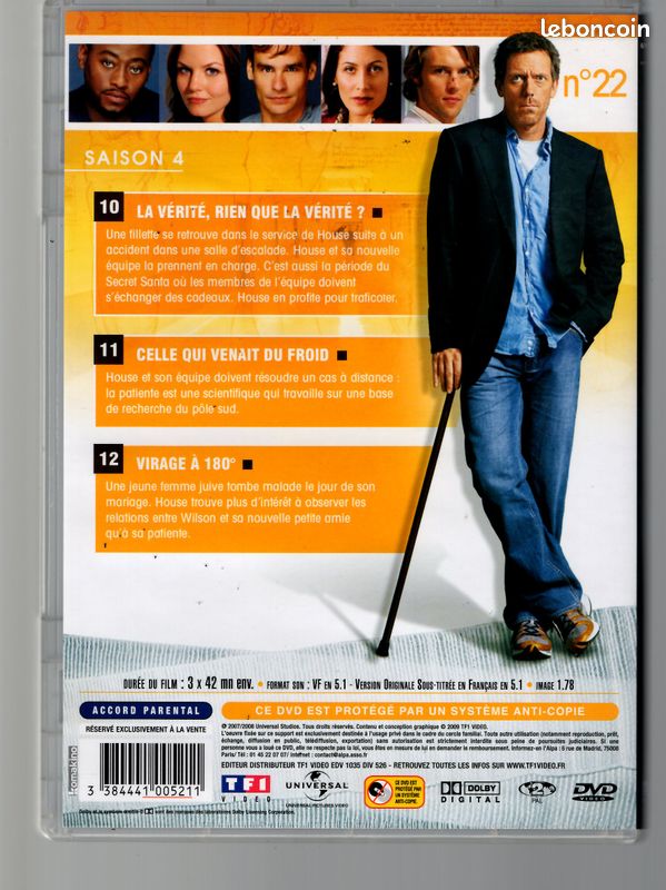 DVD Séries : Dr. House Intégrale Saison 4 (image 8)