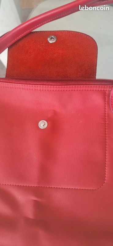 Sac Longchamp pliage authentique taille L corail (image 4)