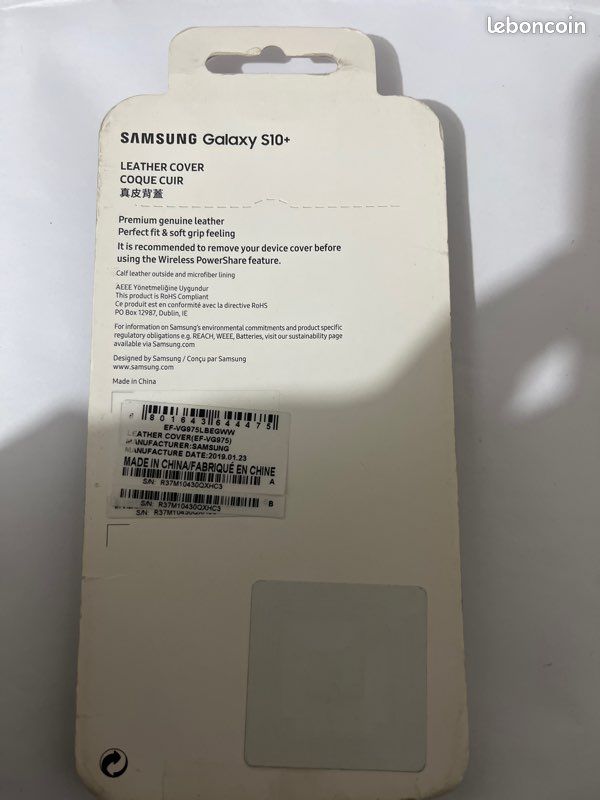 Coque en cuir Samsung Noir pour Galaxy S10 Plus (image 5)