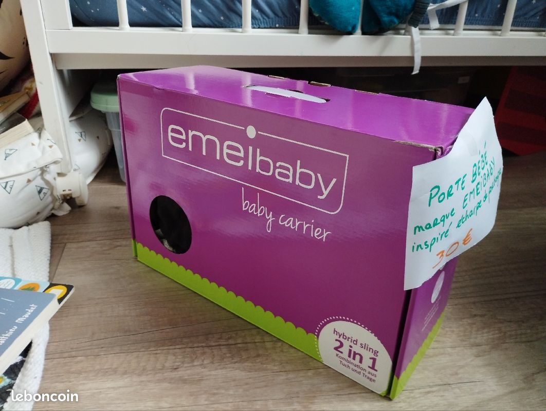 Porte-bébé Emeibaby carrier gris (image 2)