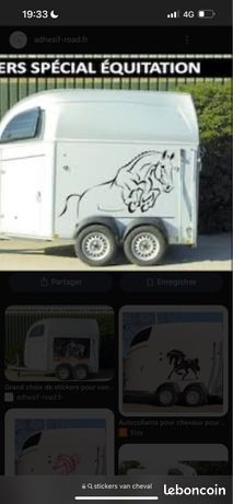 Equitation Autocollant Van Chevaux Stickers Van Cheval Équipement Auto