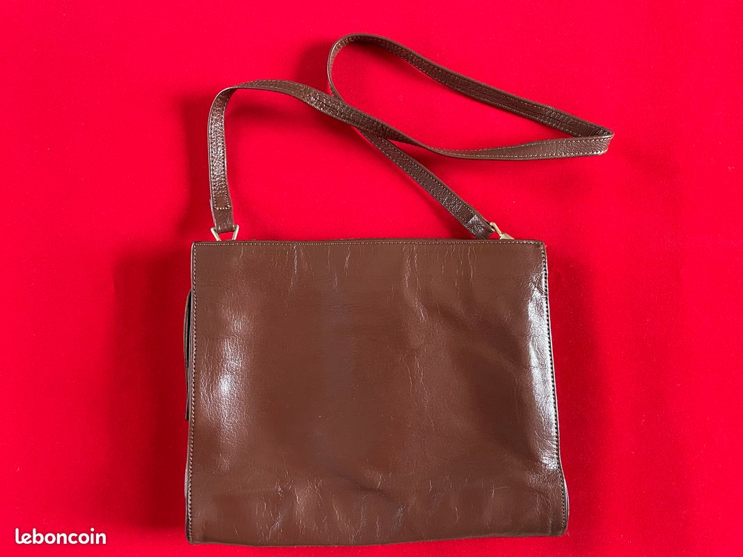 Sac à Main Femme En Cuir Marron – Fourre-tout Style Italien – Occasion