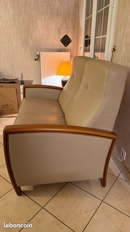 Canapé en cuir Jacques Leleu (image 2)