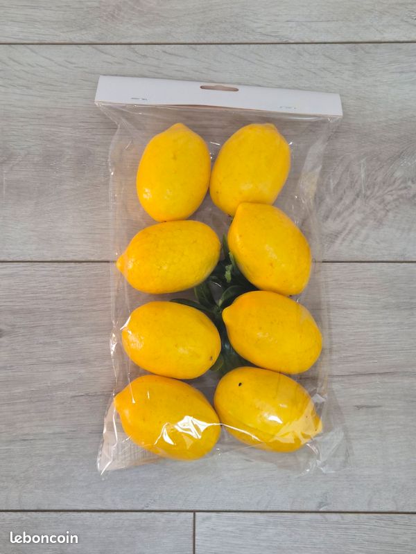 Lot de 8 citrons artificiel polystyrène neuf (image 1)