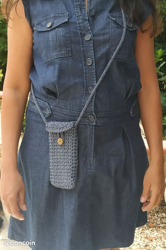 Etui téléphone portable fait main au crochet (image 2)
