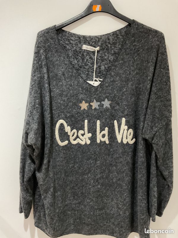 Pull "c'est la vie" femme taille unique (38-44) neuf (image 2)