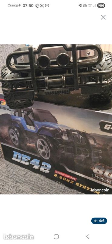 Neuf Voiture télécommandée 4x4 80mn d'autonomie mode auto lumière led (image 4)