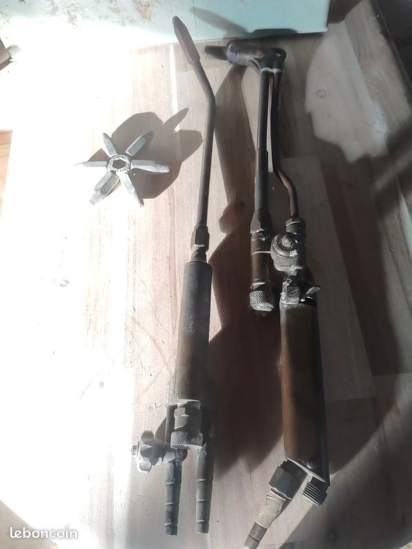 Rare lot de chalumeaux anciens en laiton – matériel professionnel / vintage authentique (image 1)