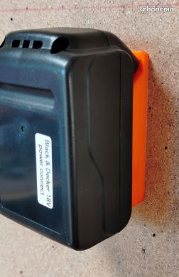 Support mural batterie avec clips Black & Decker 18V power connect ENVOI OK (image 4)