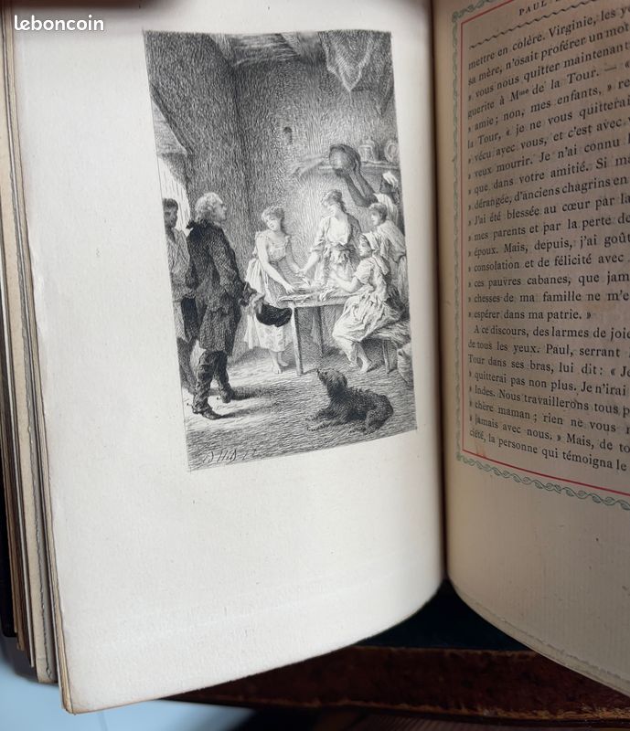 Paul et Virginie, Saint-Pierre, 1879, ill., SUPERBE RELIURE (image 13)