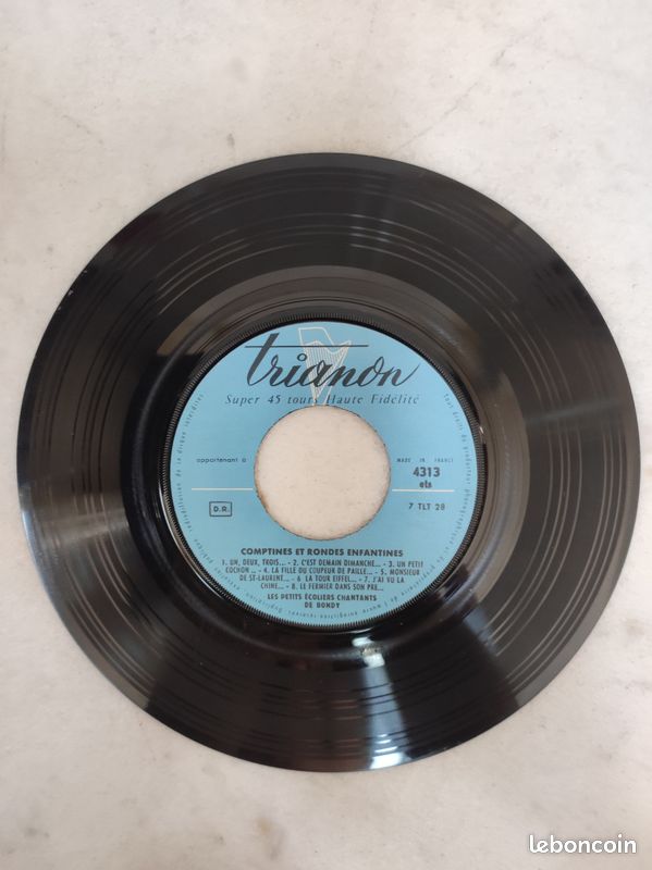 Vinyle 45t Comptines et rondes enfantines N°1 (image 5)