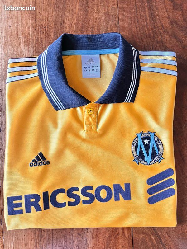 Maillot OM Olympique De Marseille Collector 1998/1999 Adidas Domicile Blanc - Réédition Neuf Taille M