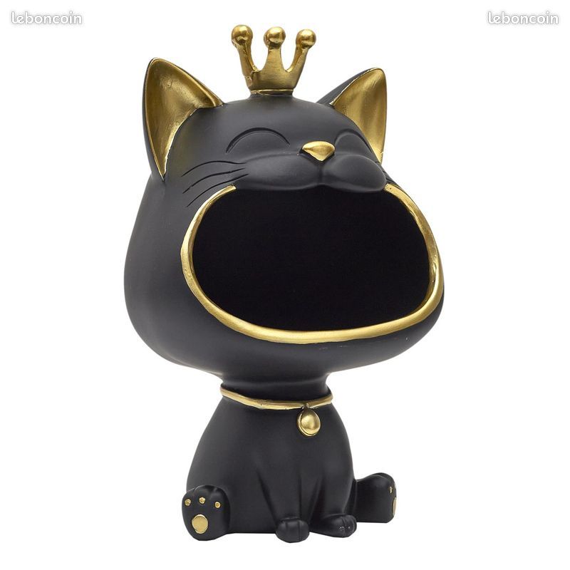 Statue chat noir vide poche (image 1)