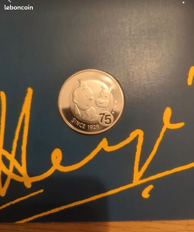Tintin - Pièce de 10 euros en argent - 75e anniversaire de