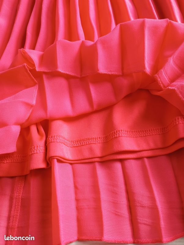 Robe plissée d'été, rose fuchsia - Molly Bracken – Taille 40 (image 13)