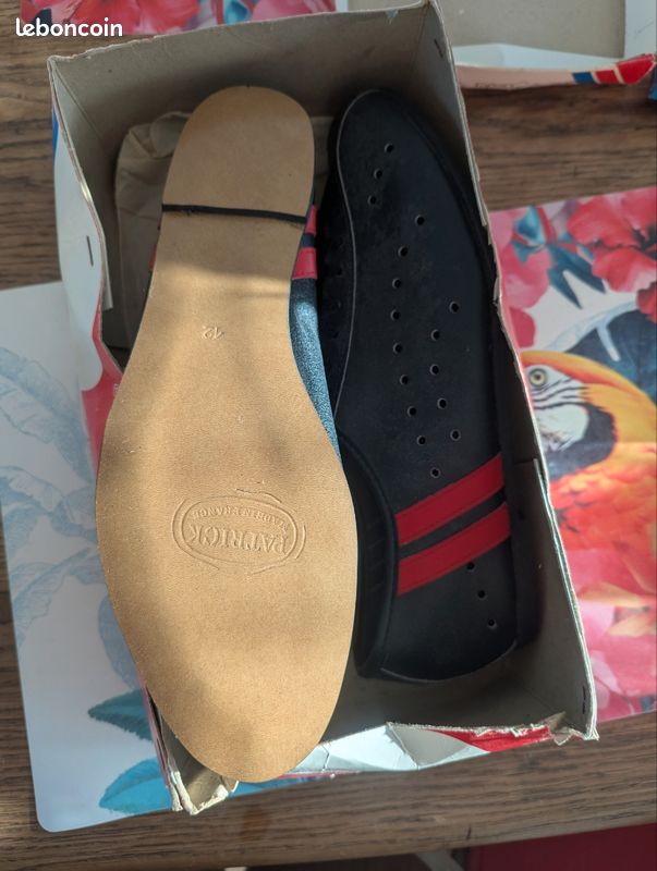 Chaussures Cyclisme Vintage PATRICK – Cuir Noir – Pointure 39 – Fabriquées En France – NEUVES