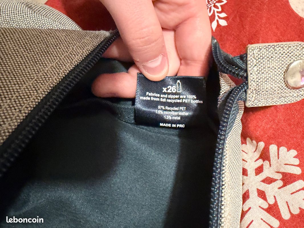 👜 Sac Cabas Pliable Longines — Toile Recyclée Gris / Marine — avec Pochette — Sac Promotionnel Horlogerie ✨ (image 10)