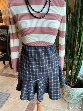 Veste Tartan Vintage Rouge Années 90 - Style Blazer Désemparé - Très Bon état