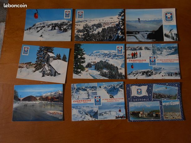 ENVELOPPE 1er jour timbrée JEUX OLYMPIQUES HIVER GRENOBLE 1968 SAUT SKI