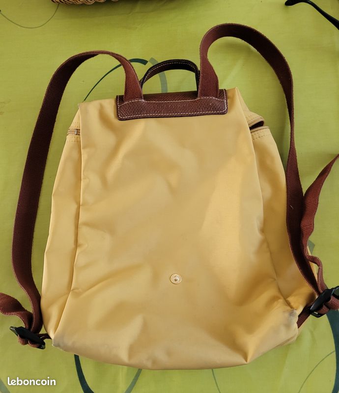 Sac à dos Longchamp – Jaune moutarde et bordeaux (image 2)