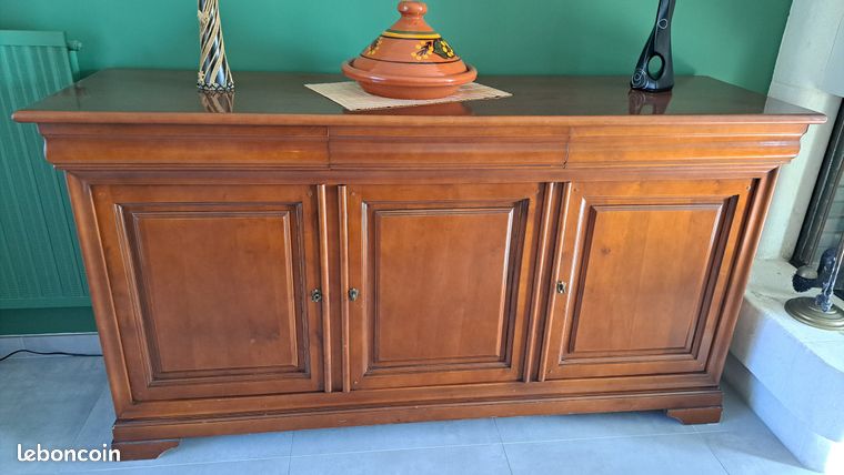 Buffet Bas Louis XVI en Merisier en vente sur