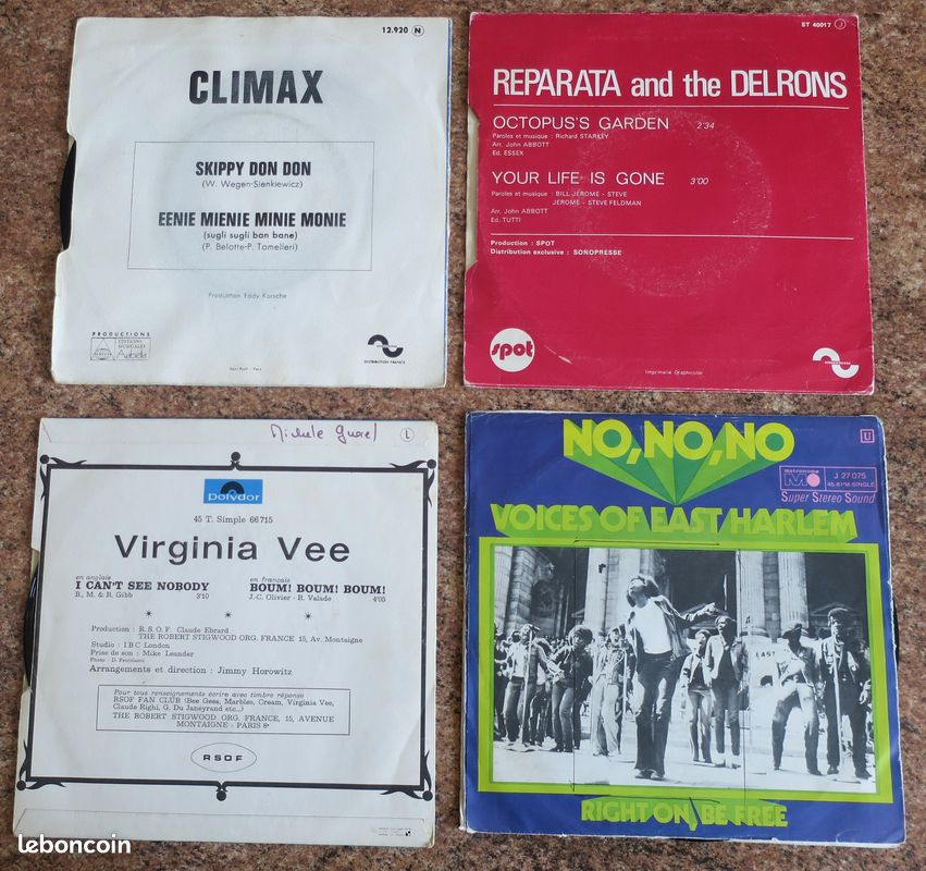Lot de 4 disques vinyles 45T SP SOUL FUNK fin 60's début 70's (image 2)