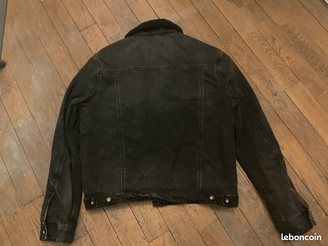 Blouson jean col et intérieur fourré Superdry (image 3)