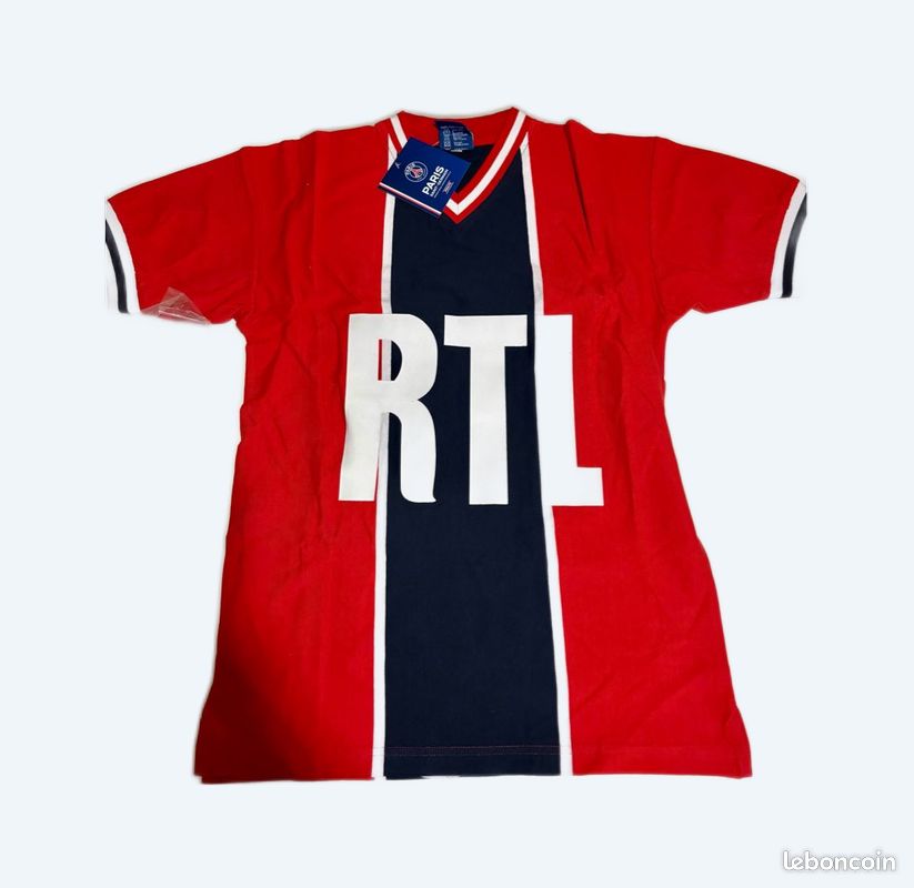 Maillot PSG Héritage - Extérieur 1975 - Taille Large (M) - Neuf Avec Étiquettes