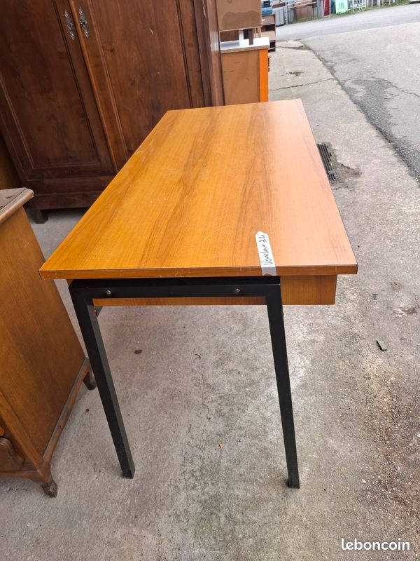 Bureau console deux tiroirs formica vintage (image 2)
