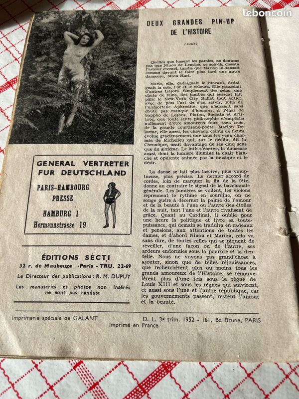 Magazine galant n•1 mensuel 1952 (image 1)