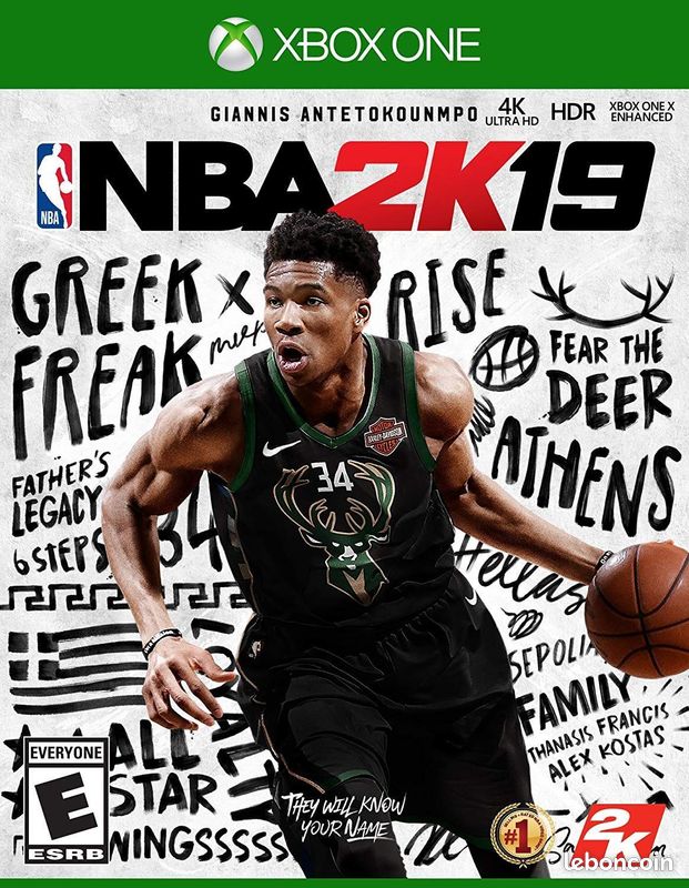 Jeu Xbox One NBA 2K19 + boîte + documents (image 1)