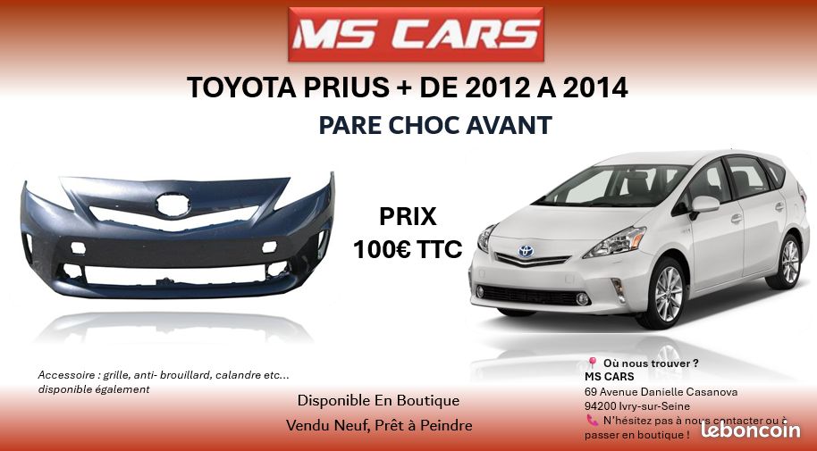 Pare choc toyota prius + de 2012 a 2014 (image 1)
