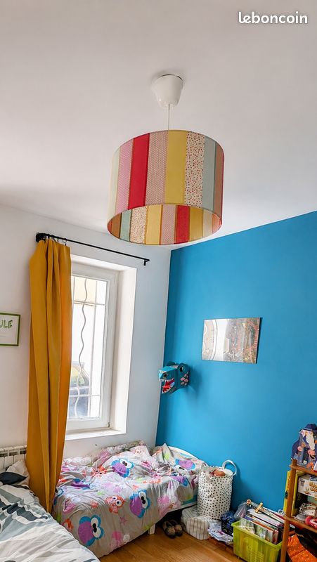 Suspension / abat-jour en tissu multicolore – Bon état (image 1)