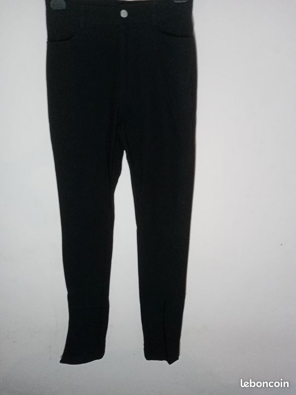 Pantalon fendu Monki noir (image 1)