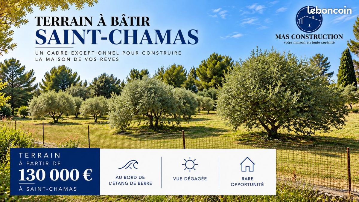 Terrain 410 m² · à Saint-Chamas · 130 000 €