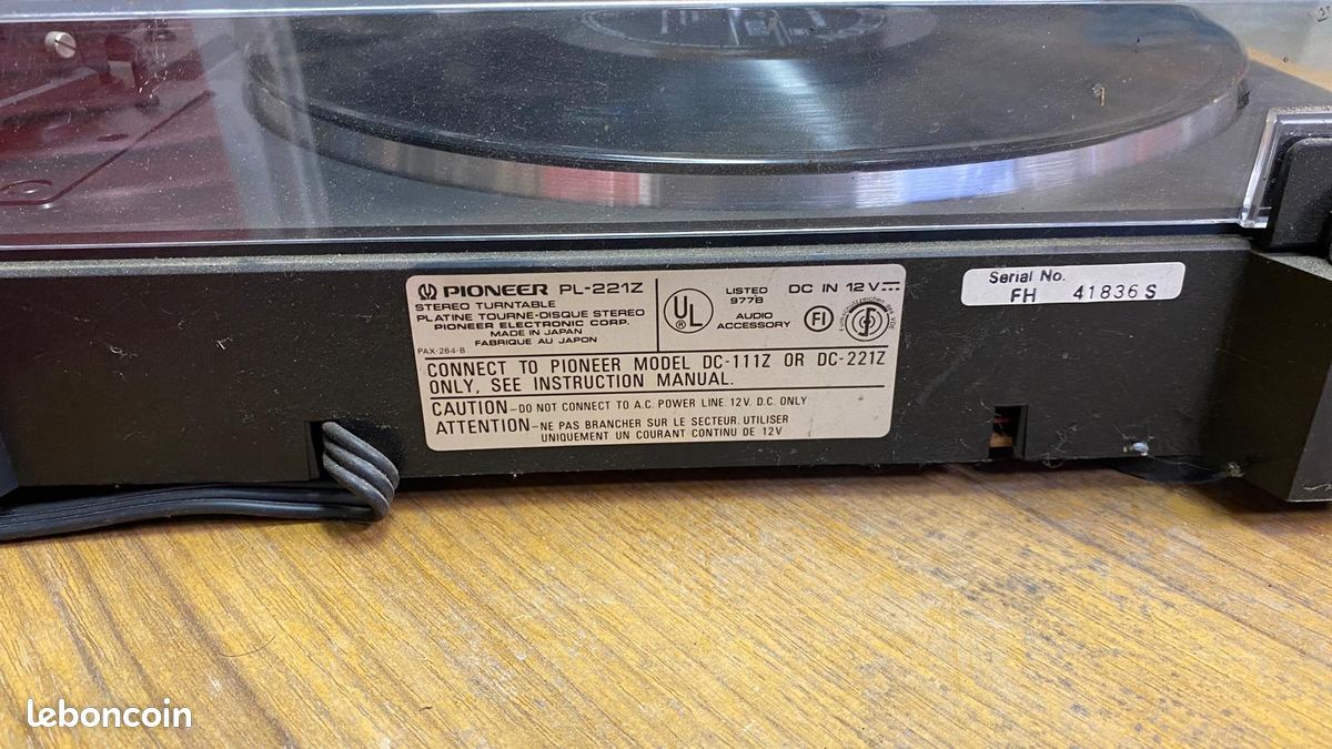 Platine vinyle PIONEER PL - 221Z (image 5)