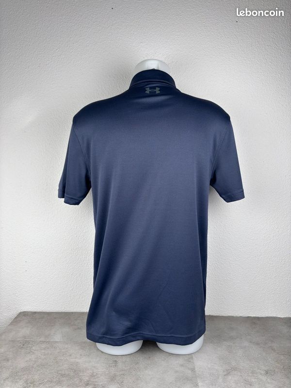 Polo Under Armour | Taille M Homme | Bleu marine | Logos avant arrière #770 (image 5)
