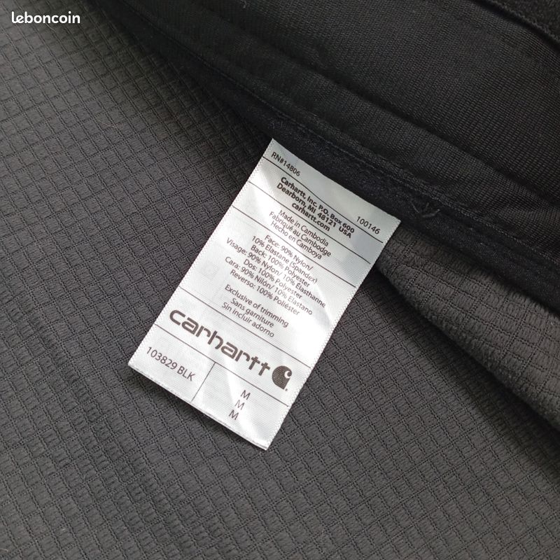 Veste a Capuche Noir Carhartt Pour Homme Taille M. Softshell Carhartt Rain Defender (image 9)