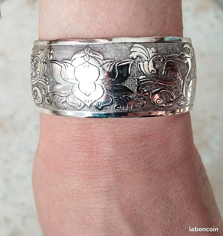 Bracelet Asiatique En Argent Sterling - Occasion, Style épuré