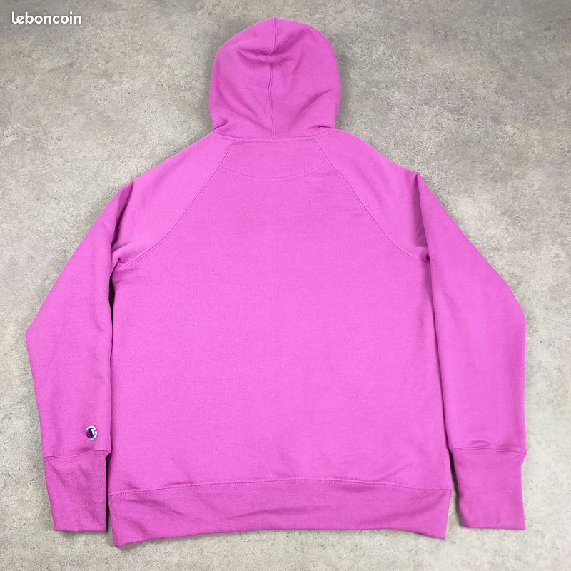 Sweat à Capuche Victoria's Secret PINK Violet Argenté – Taille XL (Grande Taille)
