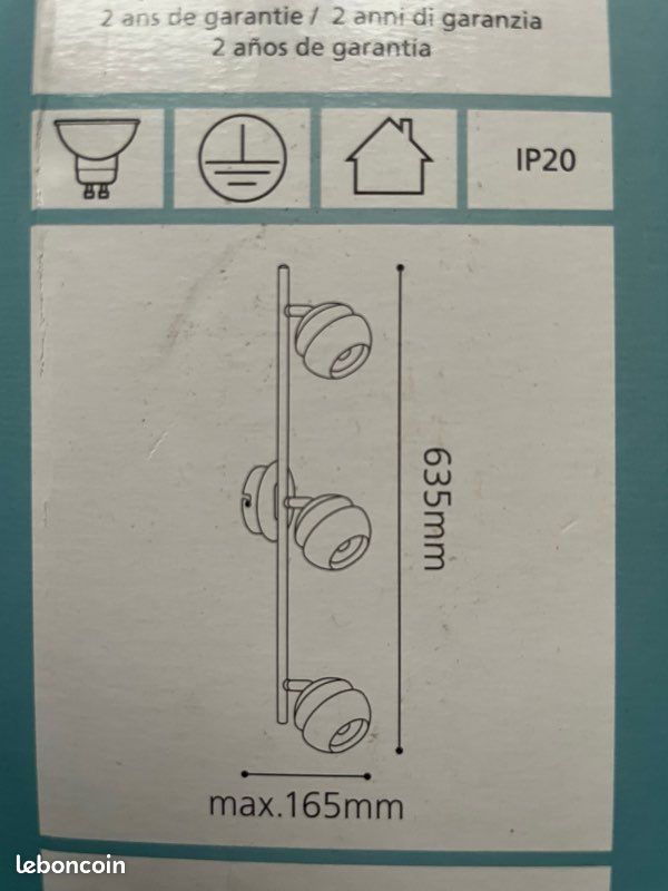 Eglo-Plafonnier LED noir-or Nocito-Réf-3031815 (image 9)