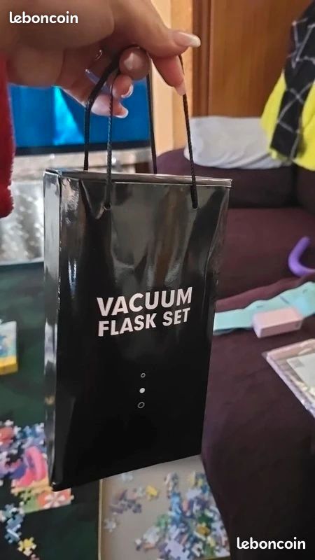LOT DE 2 Coffrets 3 pièces Thermo inoxydable avec 2 Tasses Pour bureau, pique nique, voyage ect (image 6)