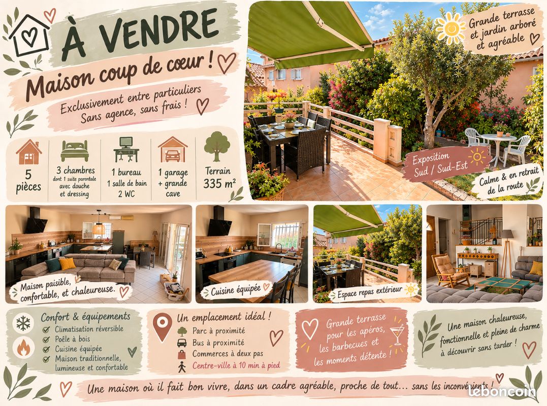 Maison 5 pièces 95 m² · à Mèze · 95 m² · 359 000 €