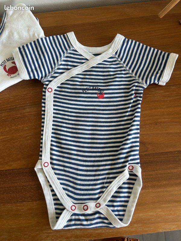 2 bodies Petit Bateau 1 mois (image 2)