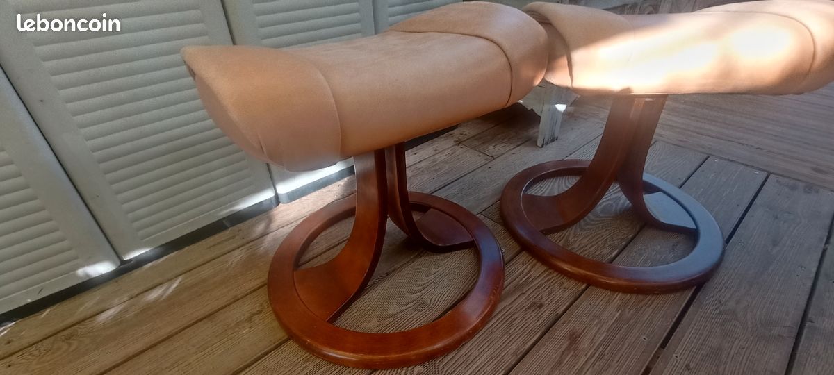 Repose pieds cuir (image 1)
