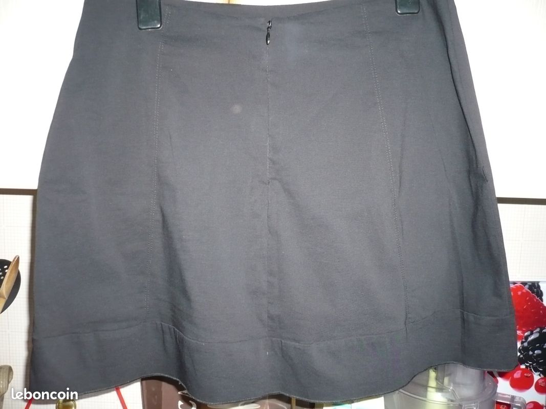Jupe Noire Femme Part Two Taille 14 - Longueur Genou, Coupe A-Line, Neuve Avec étiquettes